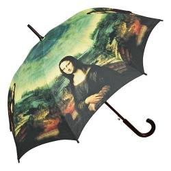 VON LILIENFELD Regenschirm Automatik Damen Herren Kunst Motiv Leonardo da Vinci: Mona Lisa von VON LILIENFELD