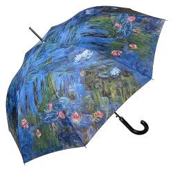 VON LILIENFELD Regenschirm Claude Monet Seerosen Auf-Automatik Kunst Stockschirm Stabil von VON LILIENFELD