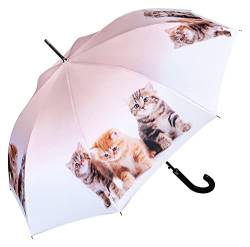VON LILIENFELD Regenschirm Katzen Trio Auf-Automatik Kätzchen Stabil Damen Kinderschirm Stockschirm von VON LILIENFELD