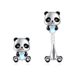 925 Sterling Silber Panda Ohrringe Ohrstecker Schmuck Geschenke für Damen Mädchen (Panda) von VONALA