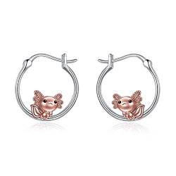 Axolotl Creolen f¨¹r Damen 925 Sterling Silber Axolotl Schmuck f¨¹r M?dchen Mama Schwester von VONALA