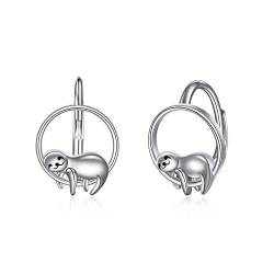 Faultier Leverback Ohrringe für Frauen 925 Sterling Silber Sloth Ohrringe für Mädchen Schmuck Sloth Geschenke für Frauen von VONALA