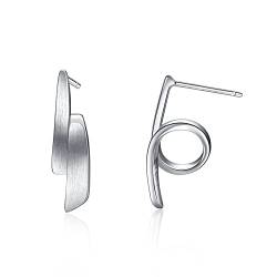 VONALA 925 Sterling Silber Schmuck für Damen, Hochwertiger Damenschmuck, Ohrringe, Geschenke für Mädchen, Think Hypoallergenic Spiral Stud Claw Creolen für Poesie von VONALA