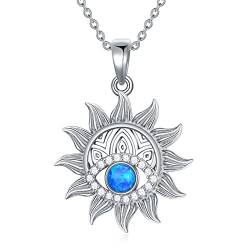 VONALA Böser Blick Halsketten 925 Sterling Silber Nazar Auge Kette Böser Blick Sonne Anhänger Amulett Schmuck Geschenke für Damen Frauen von VONALA