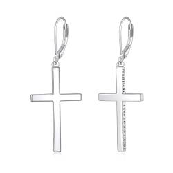 VONALA Cross Leverback Ohrringe Dangle 925 Sterling Silber Philipper 4:13 Ich kann alle Dinge tun Inspirational Ohrringe Geschenke für Frauen Männer von VONALA