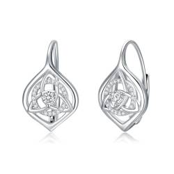 VONALA Keltische Creolen Ohrringe 925 Sterling Silver Irisch Keltischer Knoten Leverback Ohrringe Keltischer Schmuck für Damen Frauen von VONALA