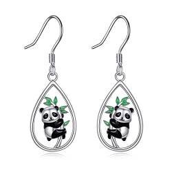 VONALA Panda Ohrringe 925 Sterling Silber Niedliche Tier Combo Hängend Ohrringe Panda Schmuck Geschenk für Frauen Damen von VONALA