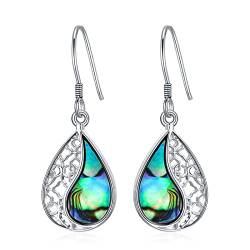 VONALA S925 Sterling Silber Abalone Muschel Ohrringe Hängend Ohrringe Schmuck für Damen Mädchen, Geburtstags Muttertags Schmuck Geschenke von VONALA