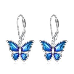 VONALA Schmetterling Hängend Ohrringe Sterling Silber Schmetterling Ohrringe Schmuck Geschenke für Damen und Mädchen von VONALA