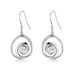 VONALA Spirale Ohrringe für Frauen 925 Sterling Silber Cubic Zirkonia Ohrringe Tropfen Ohrringe für Mädchen Schmuck Geschenke CZ von VONALA