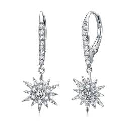 VONALA Zirkon Stern Ohrringe Baumeln 925 Sterling Silber Star Earrings Stern Tropfen Ohrringe für Frauen Mädchen von VONALA