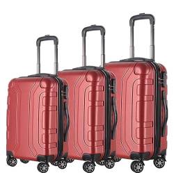 VONGAZ Reisekoffer Koffer Rollkoffer 3-teiliges Gepäck-Set, Verschleißfest, 20/24/28 Zoll, Leichte Koffer-Spinnerräder Handgepäck Koffer Trolley (Color : C, Size : 3pcs) von VONGAZ