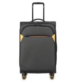 VONGAZ Reisekoffer Koffer Rollkoffer Erweiterbare Koffer, Großes Fassungsvermögen, wasserdichte Koffer, TSA-Zahlenschloss Handgepäck Koffer Trolley (Color : Siyah, Size : 24 inch) von VONGAZ