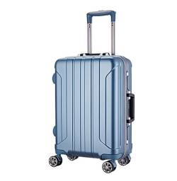 VONGAZ Reisekoffer Koffer Rollkoffer Trolley-Koffer Aus Aluminiumlegierung, Klassischer Koffer Mit Dicken Streifen, Tragbar, Langlebig Handgepäck Koffer Trolley (Color : A, Size : 20inch) von VONGAZ