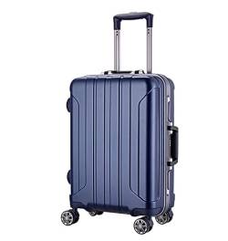 VONGAZ Reisekoffer Koffer Rollkoffer Trolley-Koffer Aus Aluminiumlegierung, Klassischer Koffer Mit Dicken Streifen, Tragbar, Langlebig Handgepäck Koffer Trolley (Color : D, Size : 24inch) von VONGAZ