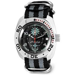 VOSTOK | Amphibia 710526 Sea Captain Automatische Taucher-Armbanduhr, 710526 schwarz-grau, Taucher von VOSTOK