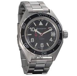 Vostok Komandirskie Automatische Selbstaufzug Herren Russische Militär Armbanduhr WR 200m # 650536, 650536: Stahl 650, Casual von VOSTOK