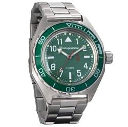 Vostok Komandirskie Automatische Selbstaufzug Herren Russische Militär Armbanduhr WR 200m # 650856, 650856: Stahl 650, Casual von VOSTOK