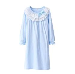 Nachthemd, Pyjama aus weicher Baumwolle, Nachtkleid und Nightgowns mit langen Ärmeln für Mädchen, Typ 2, 170 cm von VOYOKIS