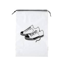 1/2/5Pcs Transparente Schuhe Lagerung Tasche Tragbare Reise Verpackung Kordelzug Beutel Wasserdicht Staub-Proof Taschen Hause Schuhe Organizer (Color : One Size, Size : 25x36cm) von VRILU