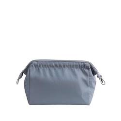 Frauen Zipper Kosmetik Tasche Einfarbig Weibliche Make-Up Tasche Reise Kulturbeutel Schönheit Make-Up Taschen Organizer Reise (Color : Gray) von VRILU