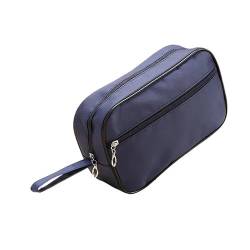 Männer Reise Make-Up Taschen Oxford Tuch Reißverschluss Kosmetiktasche Reise Kulturbeutel Kosmetik Organizer Aufbewahrungstasche Große Kapazität (Color : Navy Blue) von VRILU