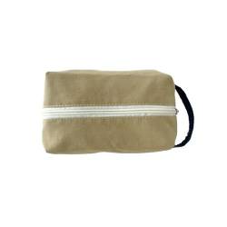 Tragbare Tragetasche, Kosmetikaufbewahrung, Kulturbeutel, Make-up-Tasche for Frauen, weibliche Schönheit, Segeltuchtasche, Reise-Organizer, Clutch (Color : L Khaki) von VRILU