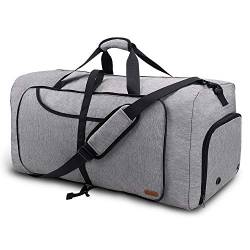 Vogshow Reisetasche große 120L Faltbare, Weekender Übernachtungstasche Seesack wasserdicht Sporttasche mit Schuhfach für Männer und Frauen von VS VOGSHOW