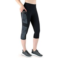 VS Variosports 3/4-Leggings Leggins Damen capri 3/4 kurz sporthose damen mit Handytasche Seitentasche leggings kurz damen hoher bund tasche blickdicht atmungsaktiv sommer dreiviertel sporthose damen, leggins kurz damen, laufhose, blickdicht, hoher bund, quick dry, atmungsaktiv, waschbar, 4 wege stretch von VS Variosports