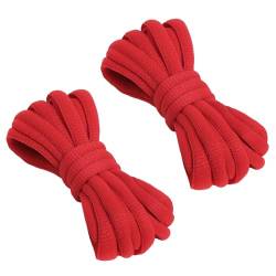 VSUDO 100 cm Rote Ovale Sportschuhe Schnürsenkel, Schuh Schnürsenkel Rot für Laufschuhe, Rote Schnürsenkel, Schuhbänder Rot für Basketballschuhe und Turnschuhe (2Paires-Rot-100cm) von VSUDO