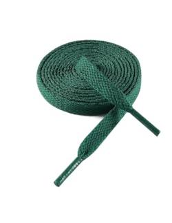 VSUDO 110 cm Länge Dunkelgrün Flach Sneaker Schnürsenkel, 8mm Turnschuhe Schuhband, Dark Green Sneaker Shoelace, Ersatz Sportschuhe Schnürsenkel für Frauen oder Männer (1 Paar-Dunkelgrün-110cm) von VSUDO