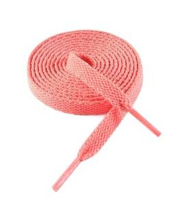 VSUDO 130 cm Länge Wassermelonenrot Flach Sneaker Schnürsenkel, 8mm Breite Wassermelonenrot Turnschuhe Schuhband, Ersatz Sportschuhe Schnürsenkel für Frauen oder Männer (1 Paar-Wassermelonenrot-130cm) von VSUDO