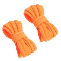 VSUDO 130 cm Orange Ovale Sportschuhe Schnürsenkel, Schuh Schnürsenkel Orange für Laufschuhe, Orange Schnürsenkel, Schuhbänder Orange für Basketballschuhe und Turnschuhe (2Paires-Orange-130cm) von VSUDO