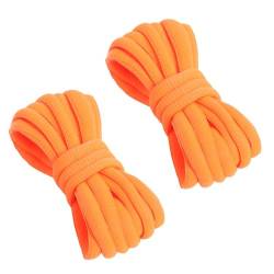 VSUDO 140 cm Orange Ovale Sportschuhe Schnürsenkel, Schuh Schnürsenkel Orange für Laufschuhe, Orange Schnürsenkel, Schuhbänder Orange für Basketballschuhe und Turnschuhe (1Paire-Orange-140cm) von VSUDO