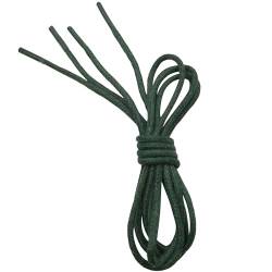 VSUDO Business Schnürsenkel Dunkelgrün Rund Gewachste, Blackish Green Waxed Shoelace, ø2,5 mm dünne Grün Schnürsenkel/Schuhbänder für Lederschuhe, Herenschuhe, Anzugschuhe (1Paar-Dunkelgrün-130cm) von VSUDO