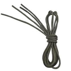 VSUDO Business Schnürsenkel Grau Rund Gewachste, Grey Waxed Dress Shoelace, ø2,5 mm dünne Grau Schnürsenkel/Schuhbänder für Lederschuhe, Herenschuhe, Anzugschuhe (1Paar-Grau-080cm) von VSUDO