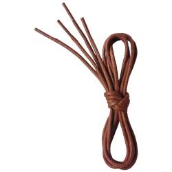 VSUDO Business Schnürsenkel Rotbraun Rund Gewachste, Red Brown Waxed Dress Shoelace, ø2,5 mm dünne Braun Schnürsenkel/Schuhbänder für Lederschuhe, Herenschuhe, Anzugschuhe (1Paar-Rotbraun-070cm) von VSUDO