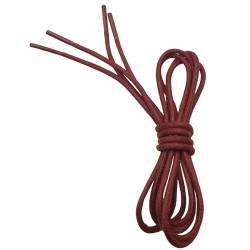 VSUDO Business Schnürsenkel Weinrot Rund Gewachste, Burgundy Red Waxed Dress Shoelace, ø2,5 mm dünne Rot Schnürsenkel/Schuhbänder für Lederschuhe, Herenschuhe, Anzugschuhe (1Paar-Weinrot-060cm) von VSUDO