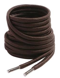 VSUDO Dunkelbraun Stiefel Schnürsenkel, Dark Brown Boot Shoelace, Runde ø4 mm Dunkelbraun Schnürsenkel Schuhbänder für Arbeitsschuhe/Outdoorschuhe/Trekkingschuhe/Wanderschuhe (1Paar-Dunkelbraun-130cm) von VSUDO