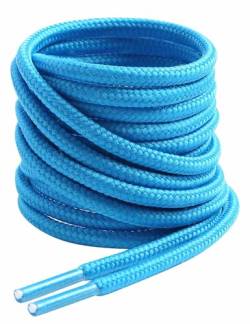 VSUDO Dunkeltürkis Stiefel Schnürsenkel, Turquoise Boots Shoelace, Runde ø4 mm Türkis Schnürsenkel Schuhbänder für Arbeitsschuhe/Outdoorschuhe/Trekkingschuhe/Wanderschuhe (2Paar-Dunkeltürkis-160cm) von VSUDO