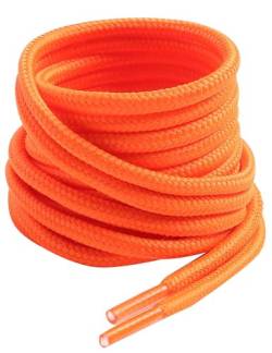 VSUDO Orange Stiefel Schnürsenkel, Orange Boots Shoelace, Runde ø4 mm Orange Schnürsenkel Schuhbänder für Arbeitsschuhe/Outdoorschuhe/Trekkingschuhe/Wanderschuhe (1Paar-Orange-070cm) von VSUDO