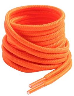 VSUDO Orange Stiefel Schnürsenkel, Orange Boots Shoelace, Runde ø4 mm Orange Schnürsenkel Schuhbänder für Arbeitsschuhe/Outdoorschuhe/Trekkingschuhe/Wanderschuhe (1Paar-Orange-100cm) von VSUDO