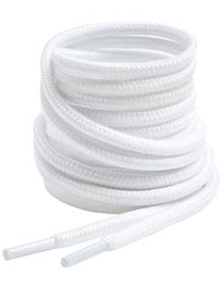 VSUDO Weiß Stiefel Schnürsenkel, White Boots Shoelace, Runde ø4 mm Weiß Schnürsenkel Schuhbänder für Arbeitsschuhe/Outdoorschuhe/Trekkingschuhe/Wanderschuhe (1Paar-Weiß-100cm) von VSUDO