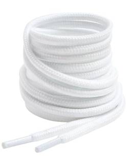 VSUDO Weiß Stiefel Schnürsenkel, White Boots Shoelace, Runde ø4 mm Weiß Schnürsenkel Schuhbänder für Arbeitsschuhe/Outdoorschuhe/Trekkingschuhe/Wanderschuhe (1Paar-Weiß-140cm) von VSUDO