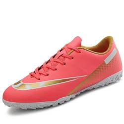 VTASQ Fussballschuhe Kinder Fußballschuhe Jungen Low Top Professional Athletics Trainingsschuhe Outdoor Sportschueh Teens Football Schuhe für Unisex-Kinder Rosa 34EU von VTASQ