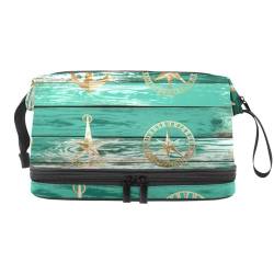 Make up Tasche klein,Make up Reisetasche,Anker Retro nautisch,Make up Organizer Tasche von VTGHDEEQ