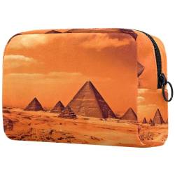 Make up Taschen für Damen,Kulturbeutel für Herren,alte ägyptische Pyramide,Reise Kosmetiktasche von VTGHDEEQ