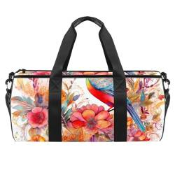 Reisetasche,Herren Sporttasche,Damen Sporttasche,Abstrakte Vintage Blumen Vögel,Sporttasche von VTGHDEEQ