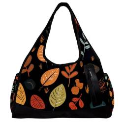 Reisetasche,Herren Sporttasche,Damen Sporttasche,Florale Maple Leaf Nüsse,Sporttasche von VTGHDEEQ