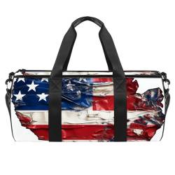 Reisetasche,Herren Sporttasche,Damen Sporttasche,Karte der amerikanischen Flagge,Sporttasche von VTGHDEEQ